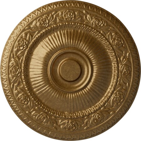 Ekena Millwork Neuveau Ceiling Medallion (Fits Canopies up to 6 3/8"), Hand-Painted Pale Gold, 24 1/4"OD x 2"P CM24NAPAS
